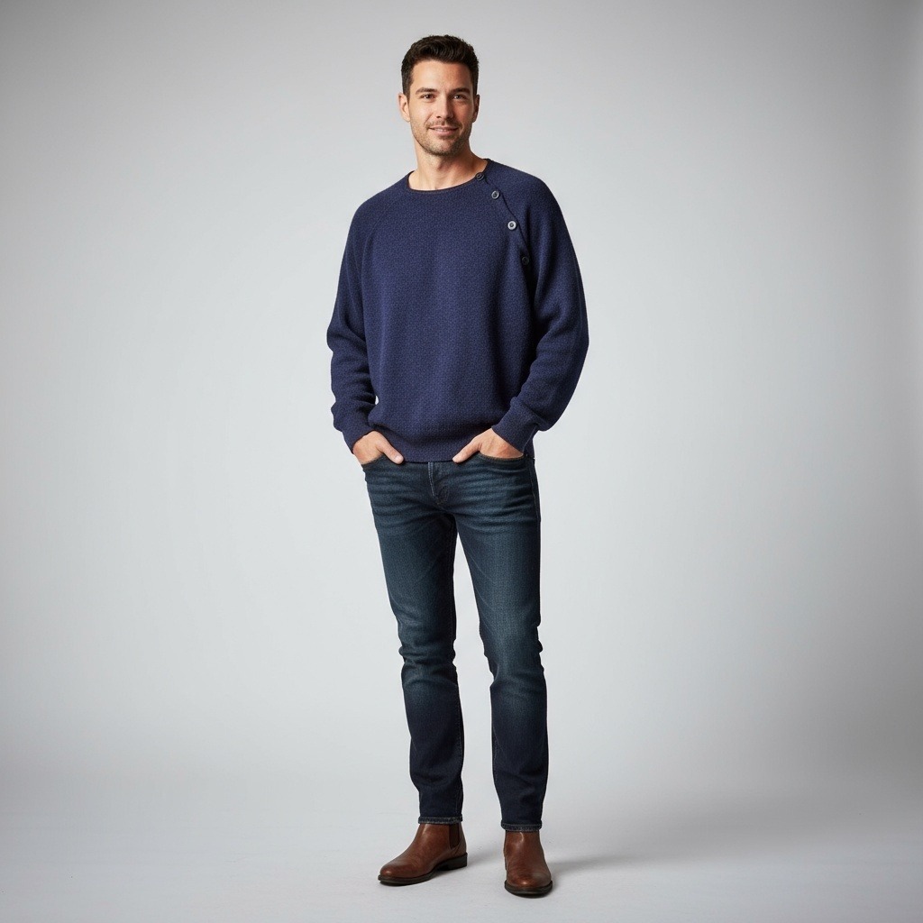 Vintage Gucci Men Sweater - Small - Blue - 100% Wool